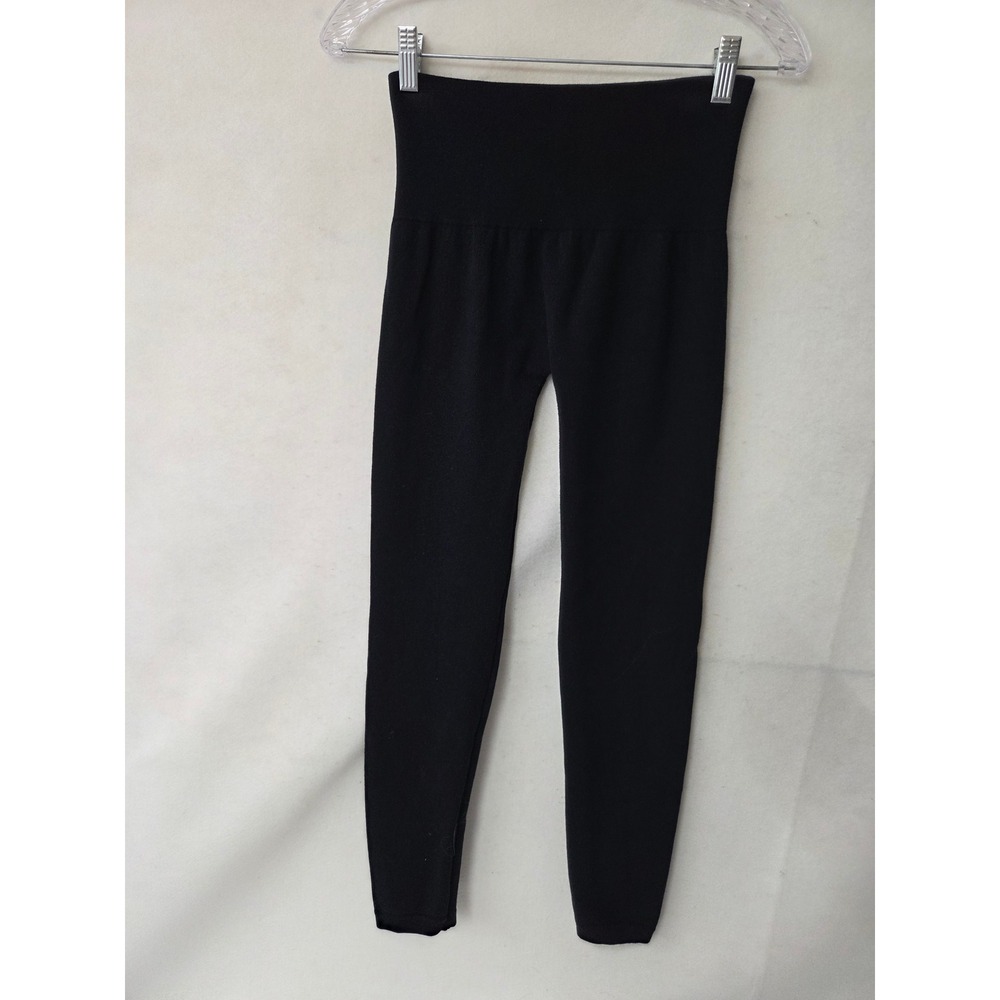 Yummie by Heather Thomson Black Seamless High Waisted Leggings ML Base Layer